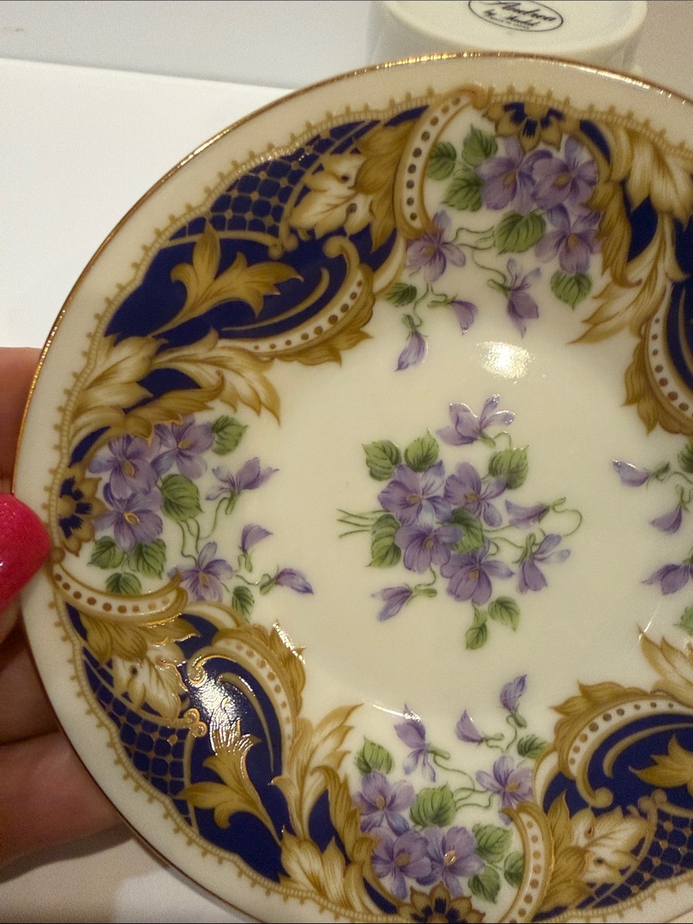 Andrea By Sadek Demataisse Cup & Saucer Set - Royal Violets - Picture 8 of 11